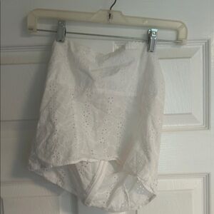 Princess Polly White Eyelet Strapless Top